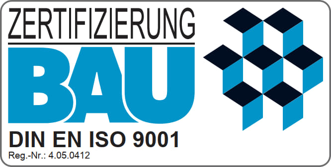 DIN EN ISO 9001, ausgestellt von Zertifizierung Bau